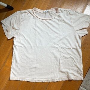 RE/DONE Classic Tee M Peach Color